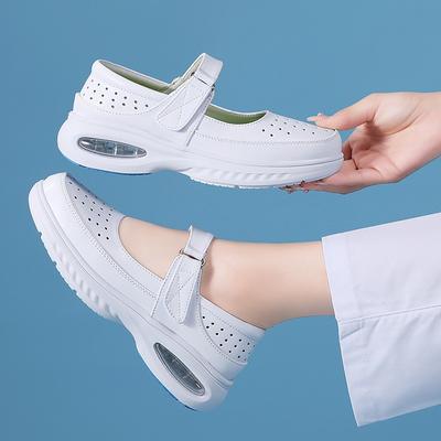 Новые туфли для медсестер удобные, с мягкой подошвой, противоскользящие и дышащие, увеличивающие рост.