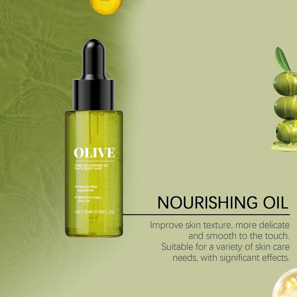 Оливковое питательное масло для ухода за кожей Мягкое увлажняющее, смягчающее, увлажняющее, нежное и защищающее кожу увлажняющее масло для ухода за кожей(20мл