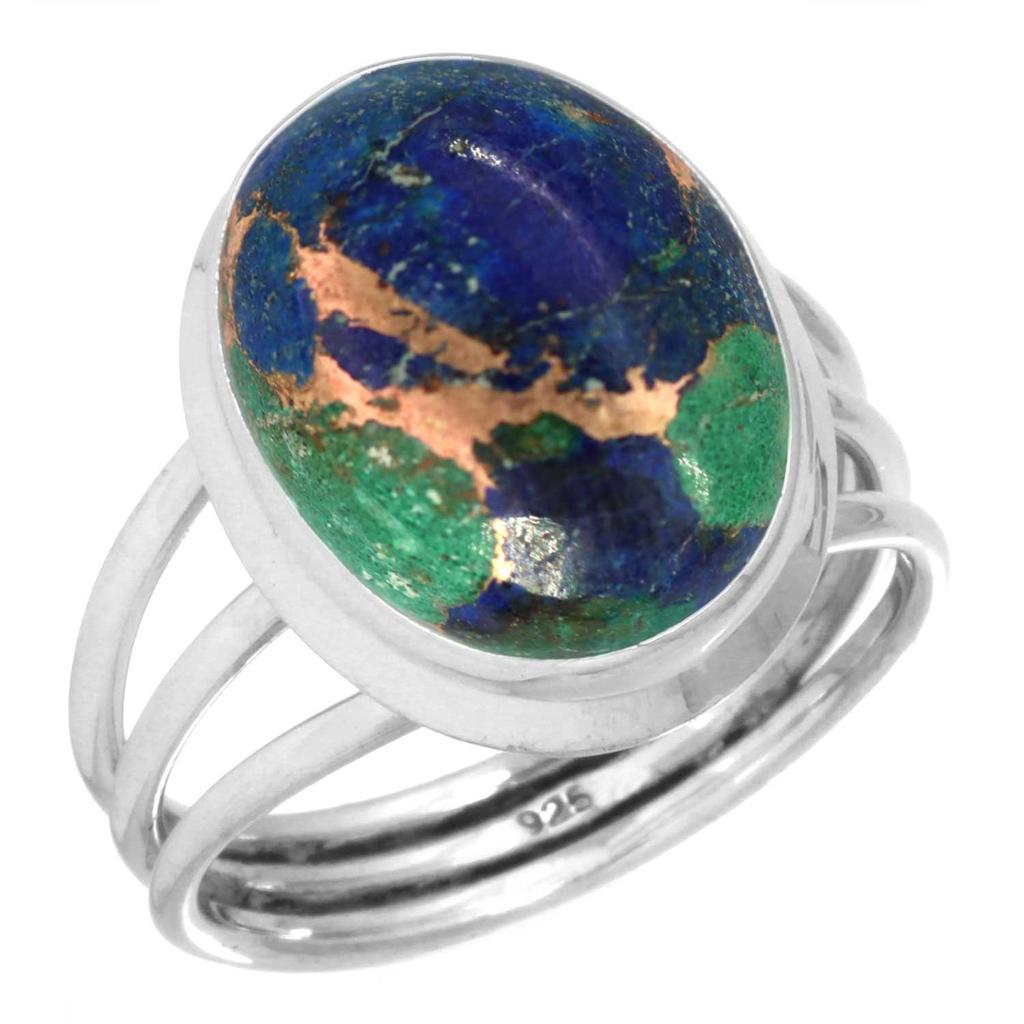 Кольцо из стерлингового серебра 925 пробы с драгоценными камнями, ювелирные изделия ручной работы, подарок на День матери, амазонит, ангелит, голубой опал, ботсванский агат, мохаве, лазурит, хризоколла