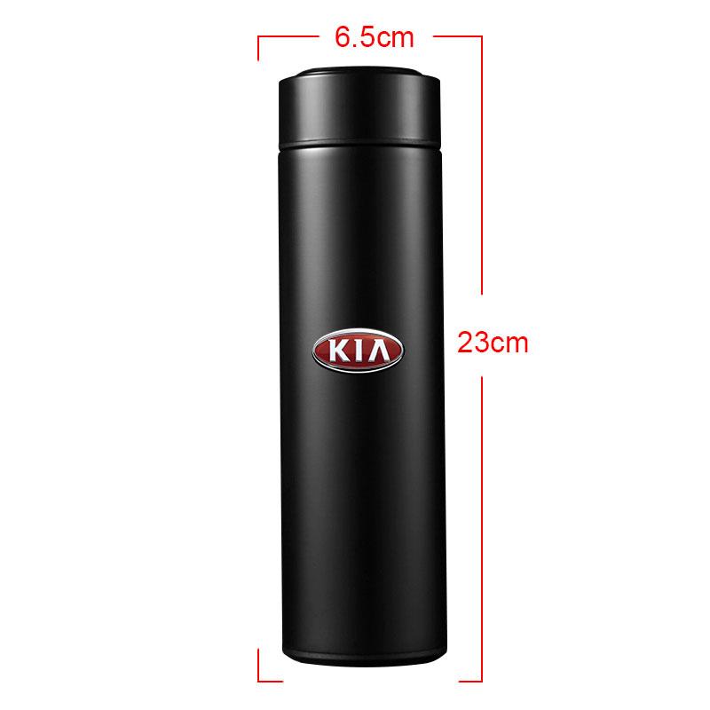 Car Styling Intelligent Stainless Steel Thermos Bottle 500ml Portable For Kia Rio Ceed Sportage Cerato Soul Sorento K2 K5 Flip pzce30