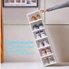3 or 6 Tier Transparent Shoe Organizer Foldable Stackable Dustproof Sneaker Display Rack Home Space-Saving Storage Cabinet Rack