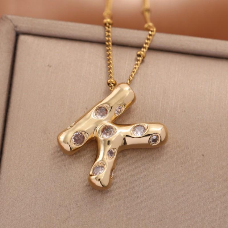 Ladies' Diamond Metal Necklace, Heavy Craftsmanship Premium Design Initial Necklace, Gift for Women, Holiday Present, Party Jewelry.