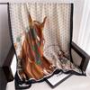 Autumn and Winter Scarf Cotton and Linen Women's New Versatile Temperament Horse Luxury Letter High-end Silver Silk Scarf