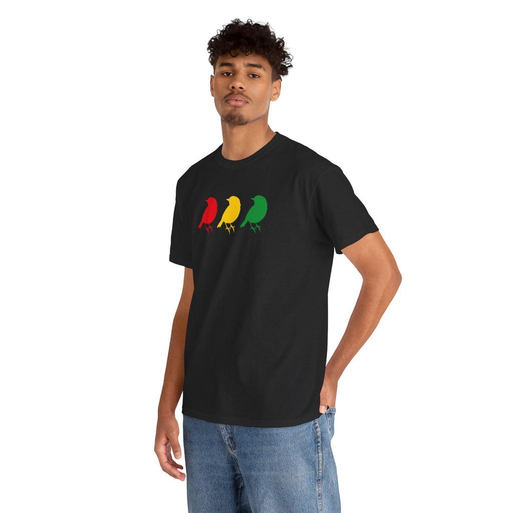 Three Little Birds T-Shirt, Nature Harmony Unisex Tee T-Shirt Mens Kids