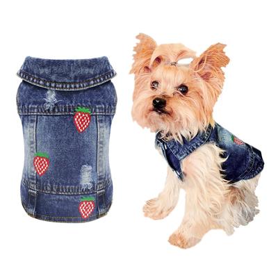 Модная одежда для домашних собак, стеганая куртка, куртка для питомца, джинсовая, подходит для маленьких собак