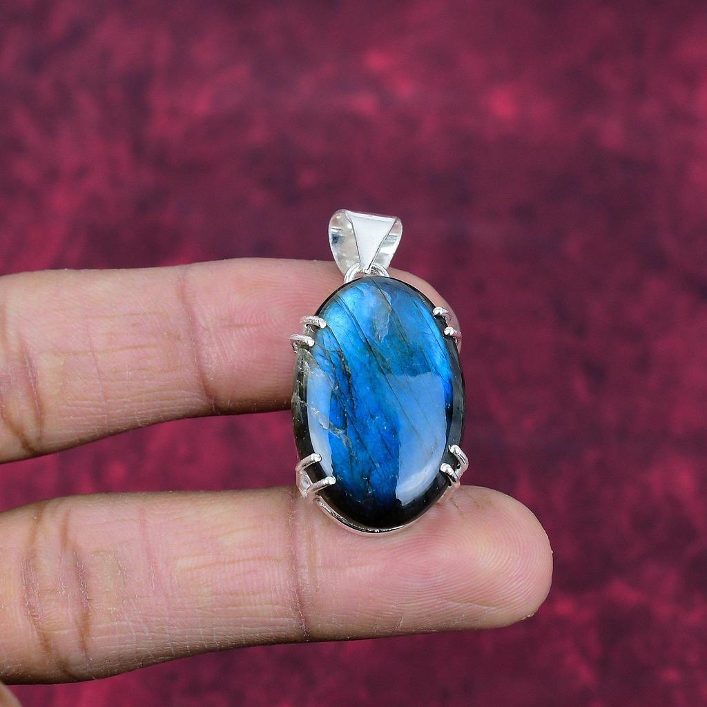 Подвеска из лабрадорита, ручная работа, драгоценный камень, серебряный кулон 925 пробы, антикварная бижутерия, для подарка, серебряные украшения