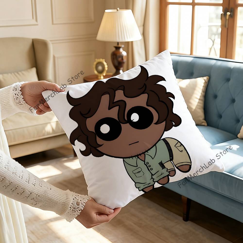 BBoyfriend to DDeath Anime Pillow Covers Cartoon Sofa Decorative Home Doublesided Printing Short Plush Cute Cushion Cover