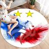 France National Football Team Round Area Rug,Carpet Rug for Living Room Bedroom Sofa Playroom Decor,Non-slip Floor Mat