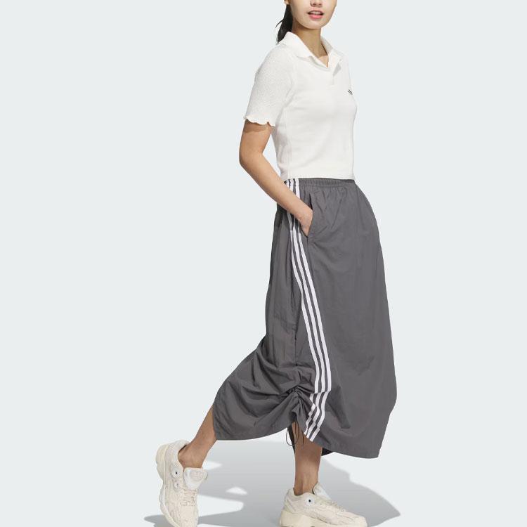 adidas Трикотажная рубашка-поло Originals с вышивкой логотипа, женские топы белого цвета JC7858