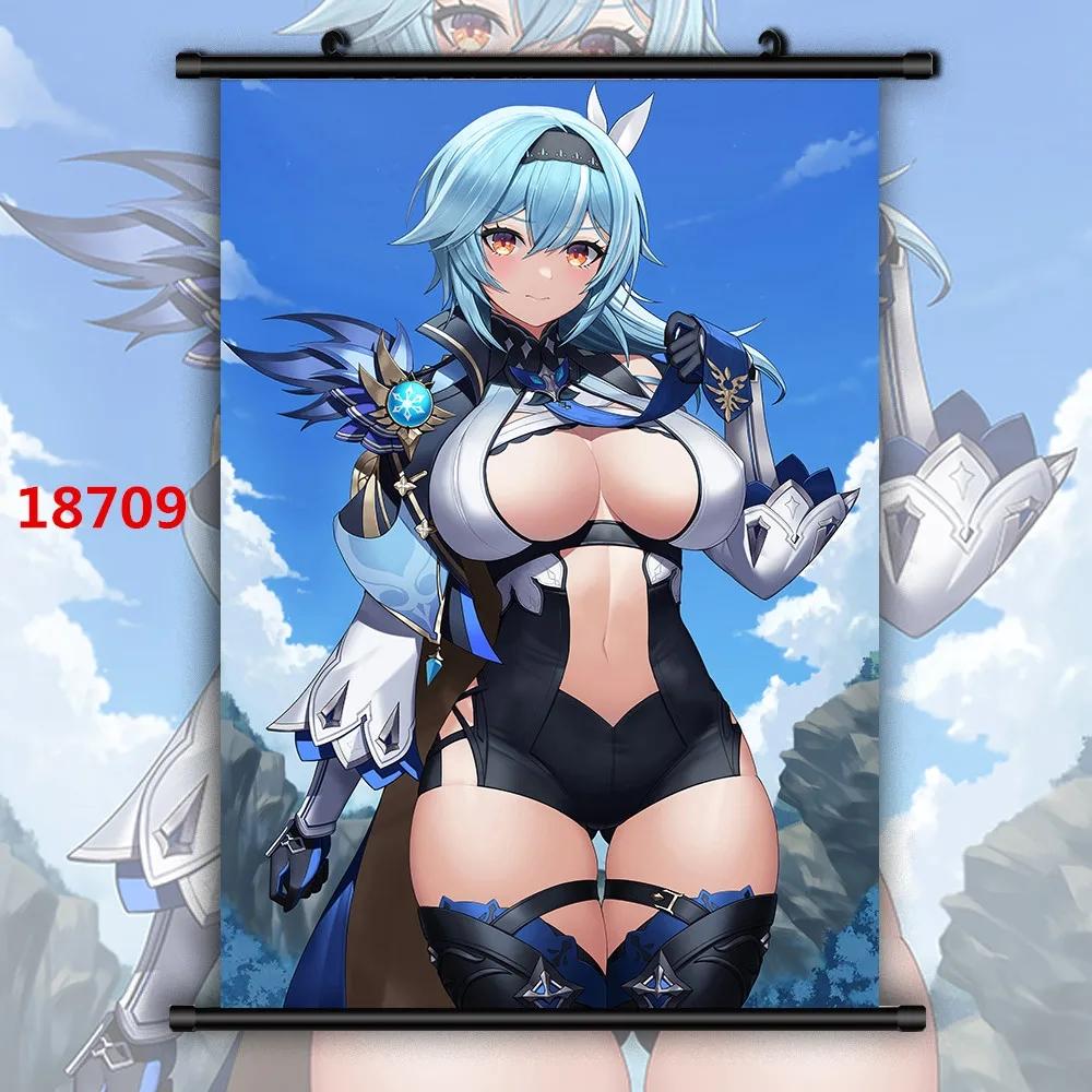 Genshin Impact Eula HD принт баннер настенный постер холст картины и принты фотографии для гостиной домашний декор безрамный