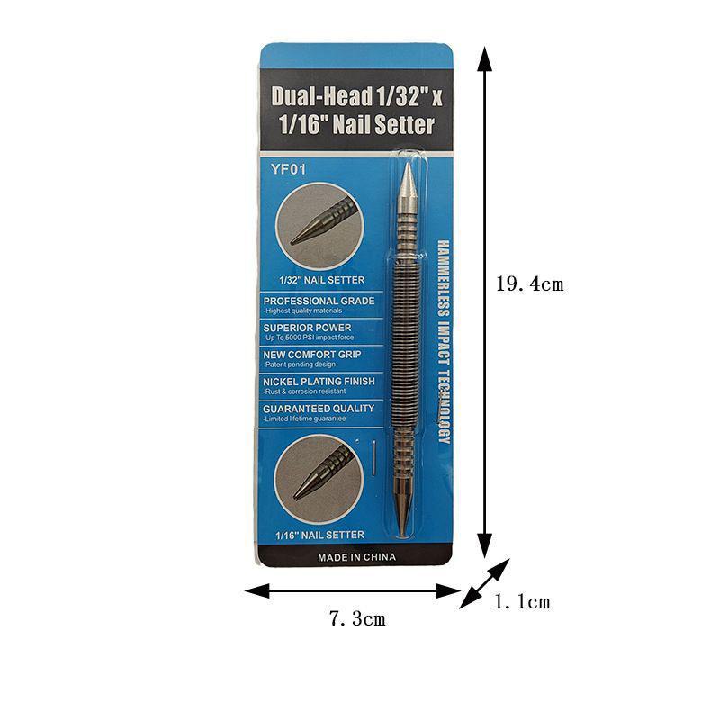 Пружинный кернер Деревообработка Металл Сверло Безударный Двойная головка Установщик гвоздей Подпружиненный Инструменты для снятия штифтов дверных петель