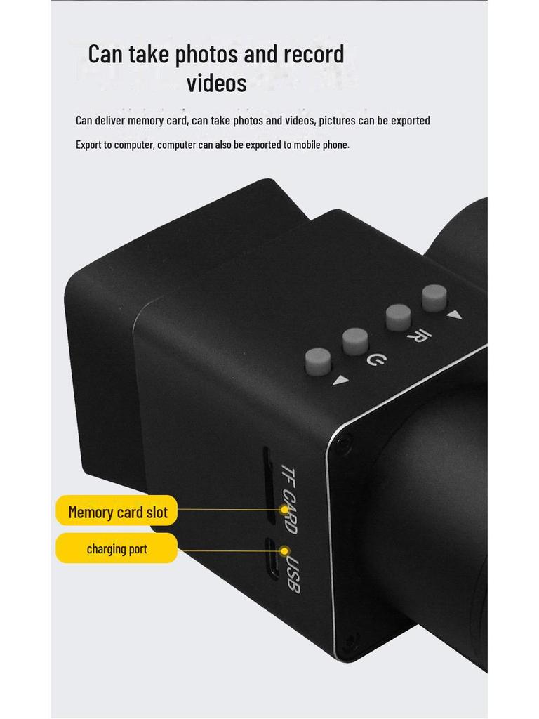 Инфракрасный HD монокулярный телескоп день-ночь с экраном, диапазон 350 м, подвижный курсор-перекрестие