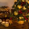 Tabletop Christmas Tree 18 Inch Seasonal Decor With LED Light Artificial Mini Christmas Tree For Office Home Bedroom Living Room