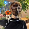 Осень-зима, плюшевый цветок, коготь для волос, женский шикарный зажим в виде утконоса, заколка для волос на затылке, заколки для волос, аксессуары для волос для девочек