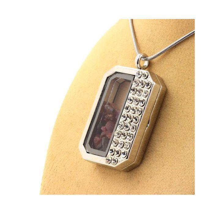 Pierres et Minéraux. Collier Tourmaline multicolore brut. Modèle demi-rectangle.