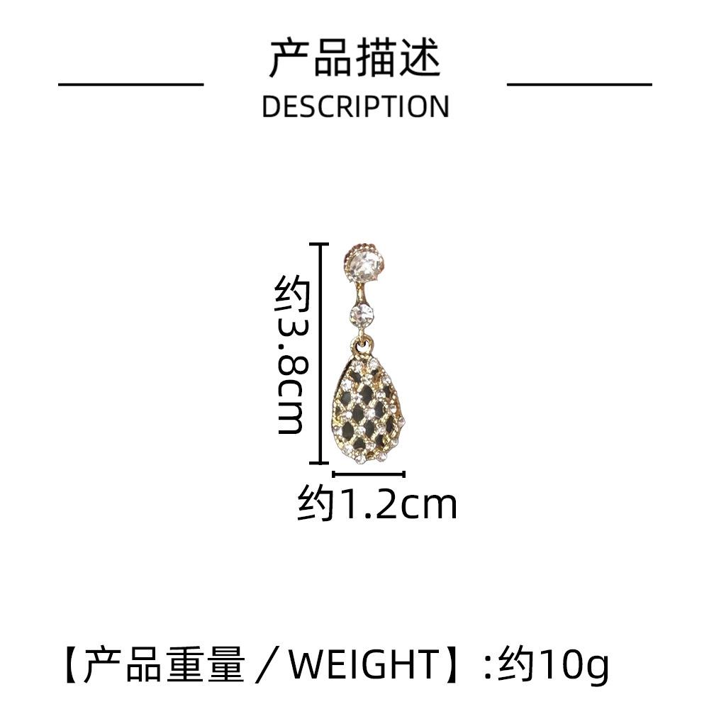 Изящные серьги-капли из блестящего металла с бриллиантами, стильный индивидуальный стиль, роскошные серьги высшего класса, модные модные серьги.