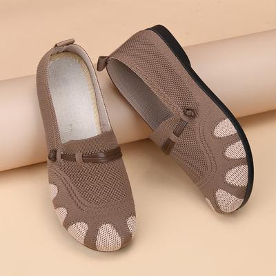 Туфли женские весенне-осенние новая модная повседневная обувь на плоской подошве женские с мелким вырезом на один шаг обувь для мамы не уставшие ноги ленивая обувь женская