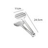 Stainless Steel Silver Hollow Food Tongs Non-Stick Serving Tong Barbecue Bread Clip Kitchen Drain Oil Clamp Cooking Accessories