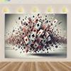 Playing Cards Theme Birthday Party Photography Background Banner Poker Dice Glitter Decorations Studio Backdrops SA-01