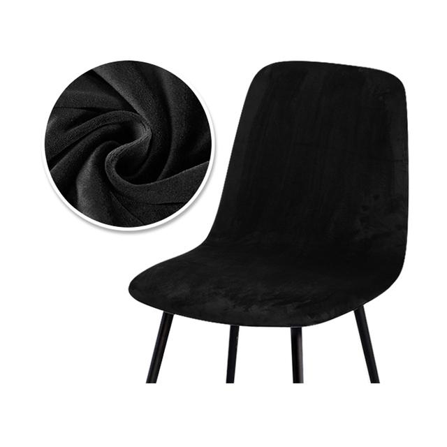 1 /2 /4 /6 Velvet Short Back Chair Cover Stretch Slipcovers Elastic Seat Chair Covers Dining Room Bar Office Party Banquate
