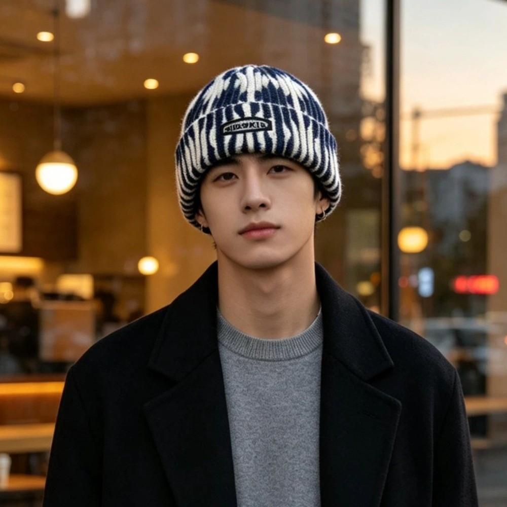Tie Dye Style Knit Beanie Knitted Pullover Beanie New Skull Cap Streetwear