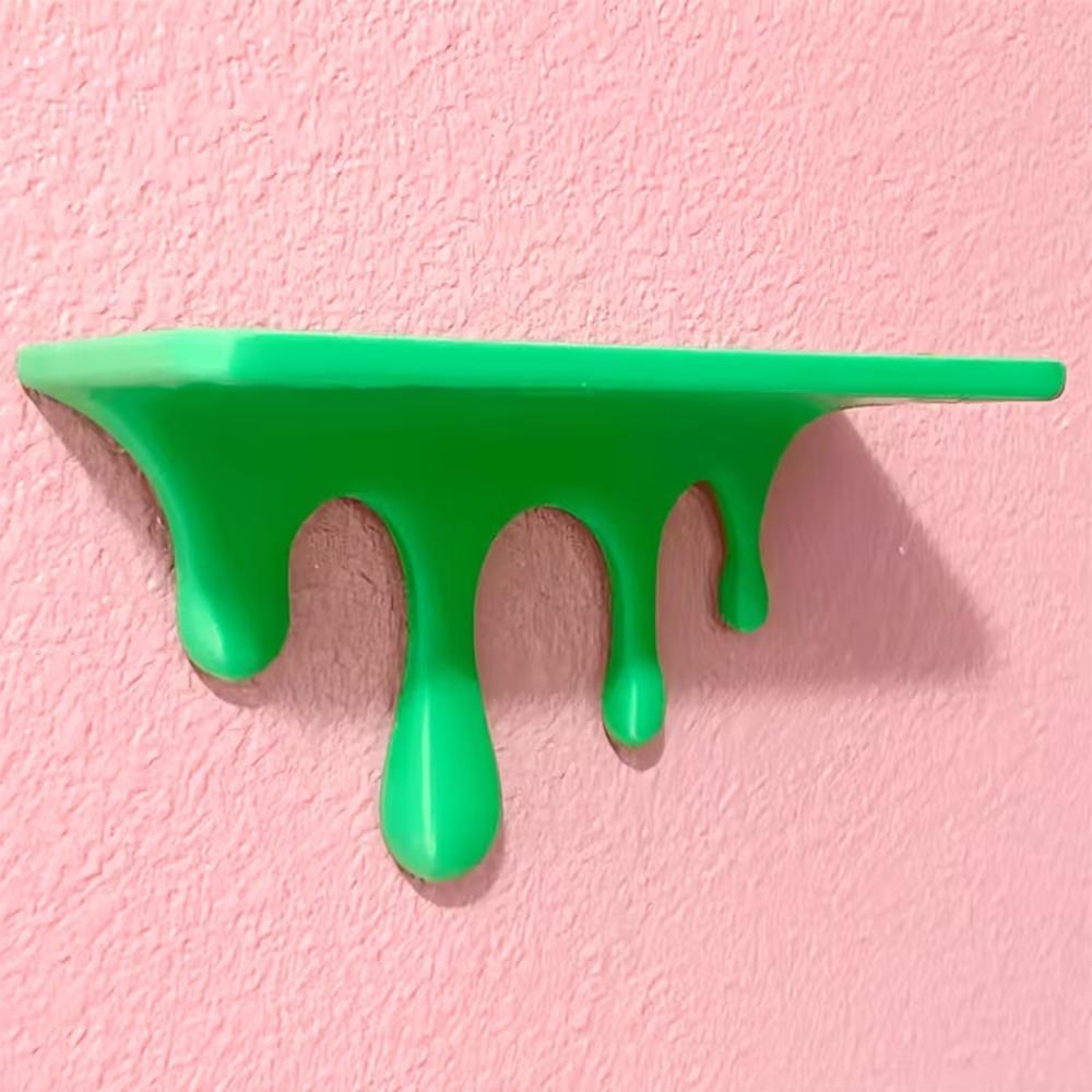 3D Printed Drip Floating Shelf Wall-Mounted Wall Storage Rack Decorative Wall Bracket Living Room