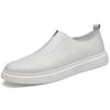 Soft Sole Comfortable Casual Shoes Simple Small White Shoes Men's Genuine Leather Shoes Lightweight Loafers Men's Walking Shoes