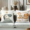 Cute Animal Print Throw Pillows For Home Decor Polyester pillowcase, sofa decorative cushion cov Headboard Pillow