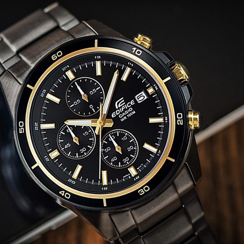 Casio CASIOEDIFICE серия корпус часов с ионно-плазменным покрытием тренд кварцевый механизм стальной ремешок японские и корейские часы мужские часы EFR-526BK-1A9
