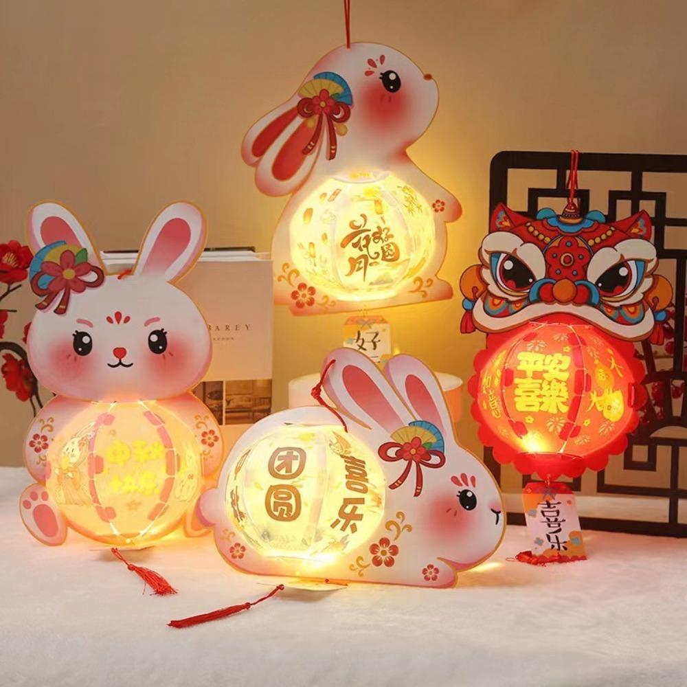 Luminous Rabbit Lantern Hanging Handheld Luminous Lantern Mid-Autumn Festival Lantern Chidlren