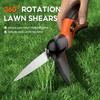 1 Pcs Grass Shears Hedge Shears Gardening Tools Handheld Lawn Trimming Borders Garden Bushes 360° Rotate Sharp Bonsai Tools