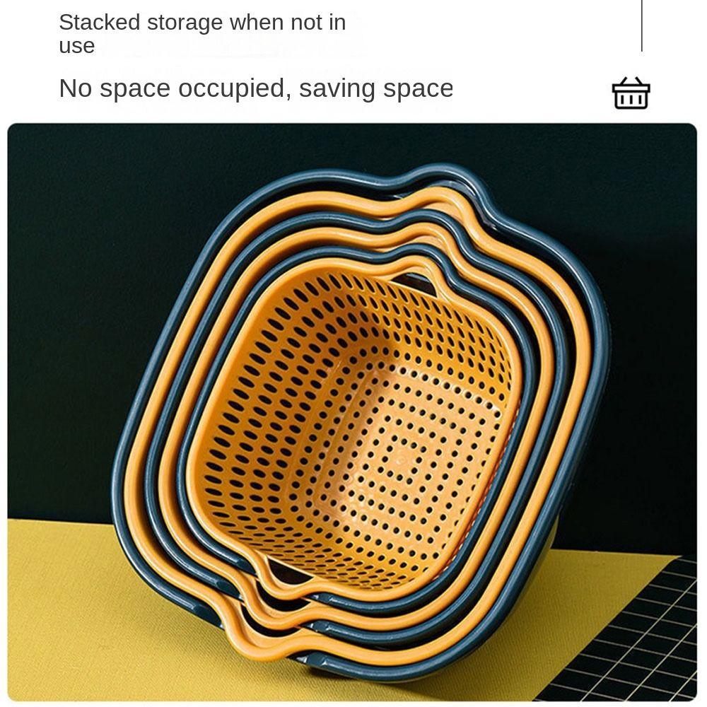 Stackable Vegetable Washing Basket Double-Layer Fruit Basin Practical Drain Basket  Kitchen