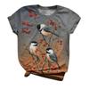 Summer Fashion Cute Birds 3D Print T-shirts Women Streetwear Casual Harajuku Short Sleeve T Shirt O-neck Kids Tees Tops Clothing