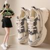 Fashion New Spring Chunky Sneakers Women Korean Thick Bottom Platform 5CM Sneakers Height Increasing Sport Casual Dad Running Shoes Woma