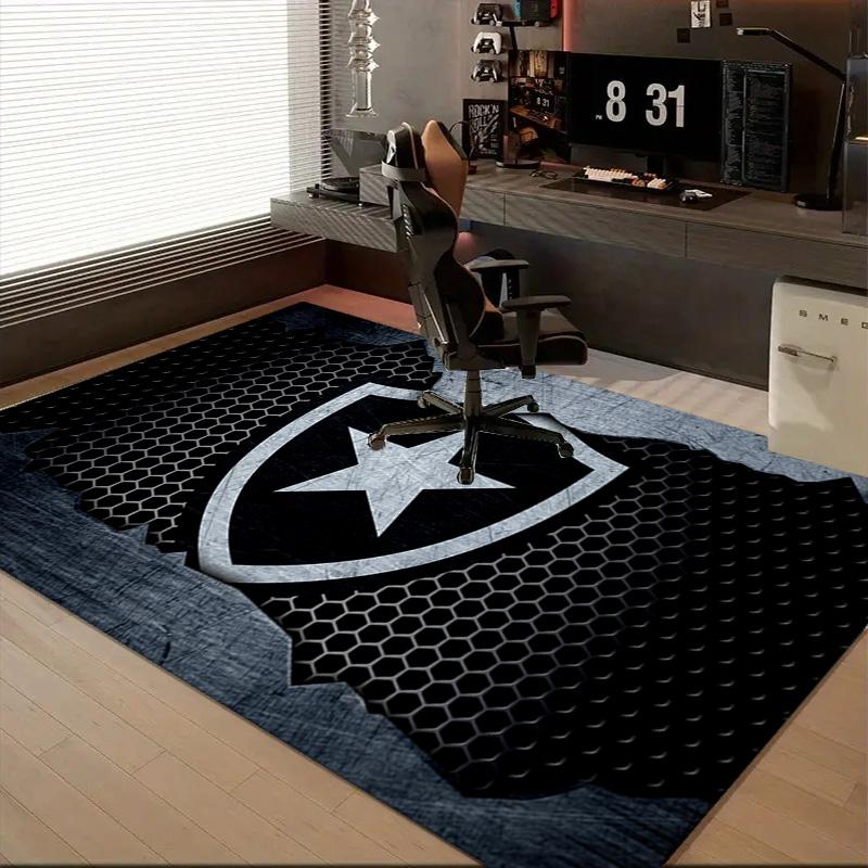 1PC Botafogo de Futebol Rug Game Carpet, Floor Mat for Bedroom Living Room Entryway Rug, Home Decor Idea Gift for Christmas birthday