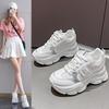 Mesh Breathable Platform Dad Shoes Women's New Spring and Summer Height Increasing Feet Smaller Casual Women's Sports Shoes