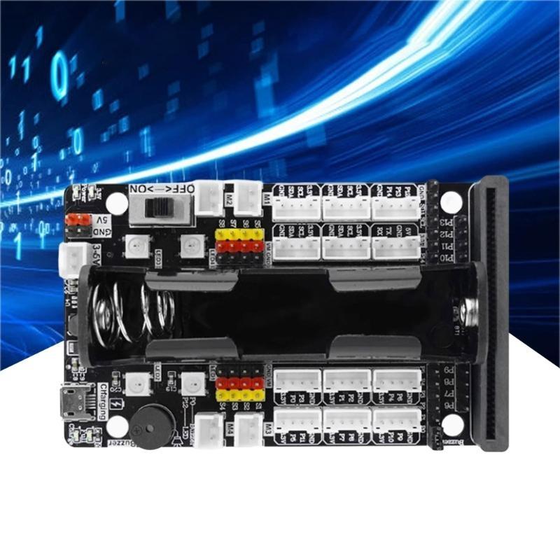 Microed bit Expansion Board Motor Servo Driver Board 4 Independent Motor Control 8 Servo Channel for DIY Projects