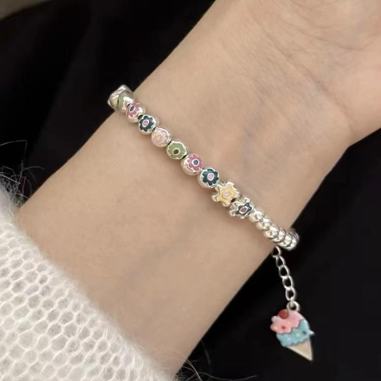 Geometric Flower Elegant Bracelet For Women Sweet Fresh Style Summer 2024