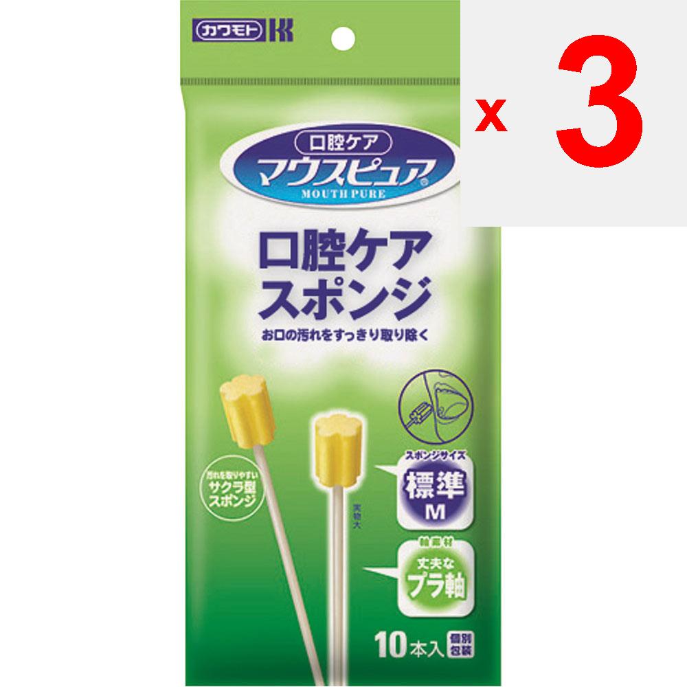 Kawamoto Sangyo Mouse Pure Oral Care Sponge Plastic Shaft M 10 шт. Щетка для ухода за полостью рта Щетка для ухода за полостью рта