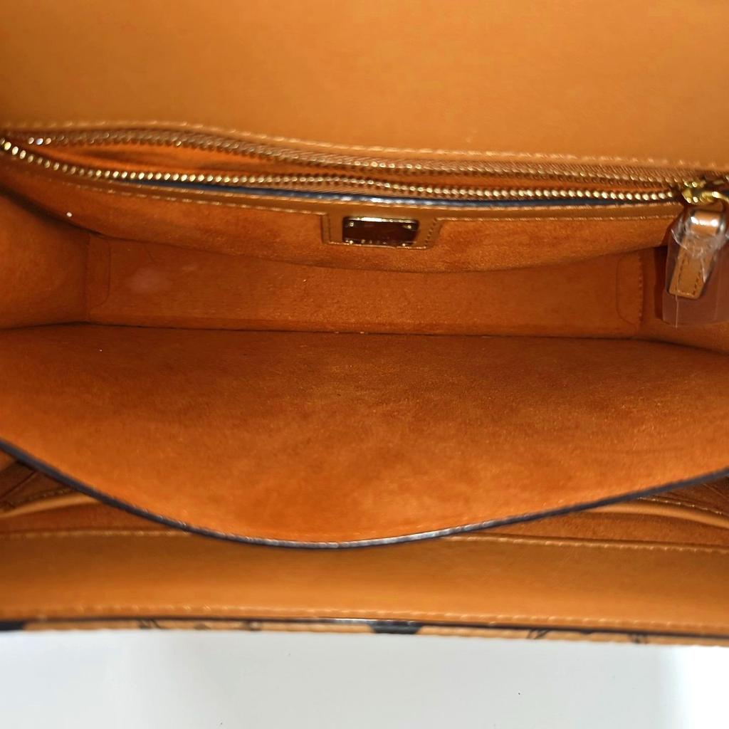 [Pre-Owned] Patricia Visetos Monogram Leather Accordion Tote Crossbody Shoulder Bag - Good #1YIRU3E