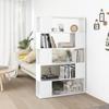 VidaXL Bookshelf Room Divider White 100x24x155 Cm Chipboard