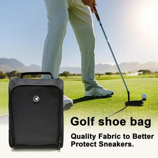 Сумка для обуви для гольфа с ручкой на молнии, большая вместительная водонепроницаемая сумка для спортивной обуви, контейнер для обуви для гольфа