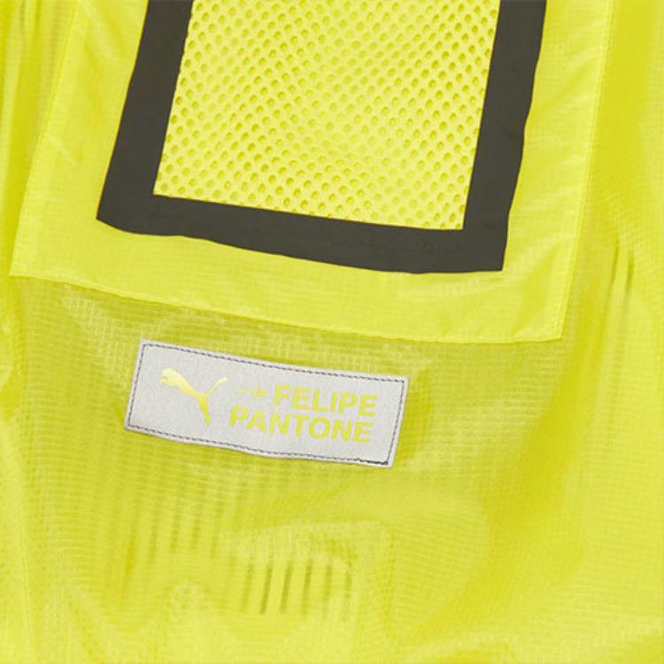 Puma X Felipe Pantone Collaboration Светоотражающая бирка с логотипом Спортивная куртка Женская куртка Желтая 530388-85