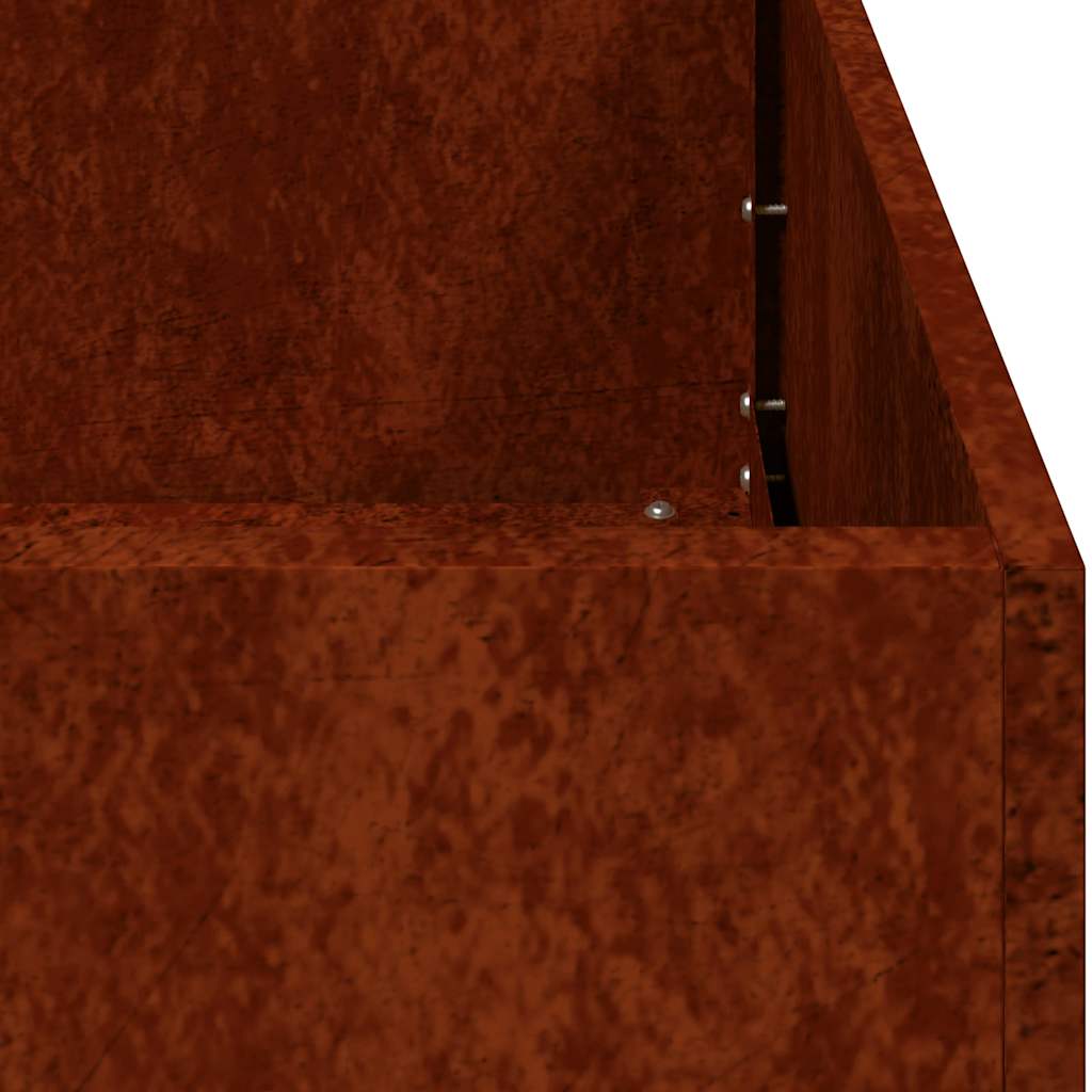 Rustic Planter Box 40 x 80 x 40 cm Weatherproof Steel