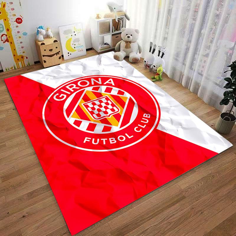 Girona Futbol Club Logo Carpet suitable as a non-slip mat for the living room or bedroom sofa