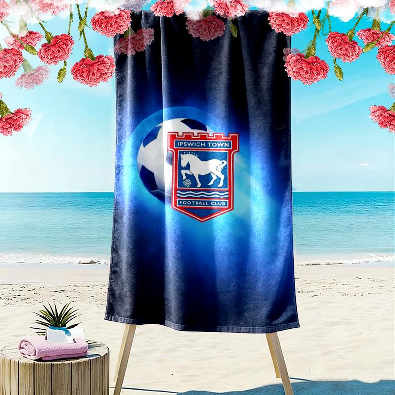 Ipswich Town Football Club Print Beach Towel, Large Soft Quick Dry Towel for Beach Camping Swimming