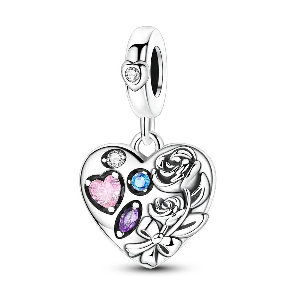 Медные Шармы Бусины Нежность Любовь Валентин Подвеска Подходит Оригинальный Браслет Сделай Сам Женский Подарок Ювелирные Изделия