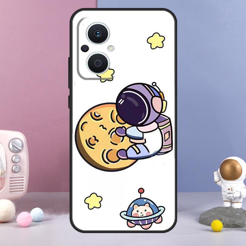 Чехол с астронавтом и космическим кораблем для OPPO Reno 8 Lite 11F 12F 13F 14F 10 11 12 13 14 Pro OPPO Find X9 X5 X6 X8 Pro
