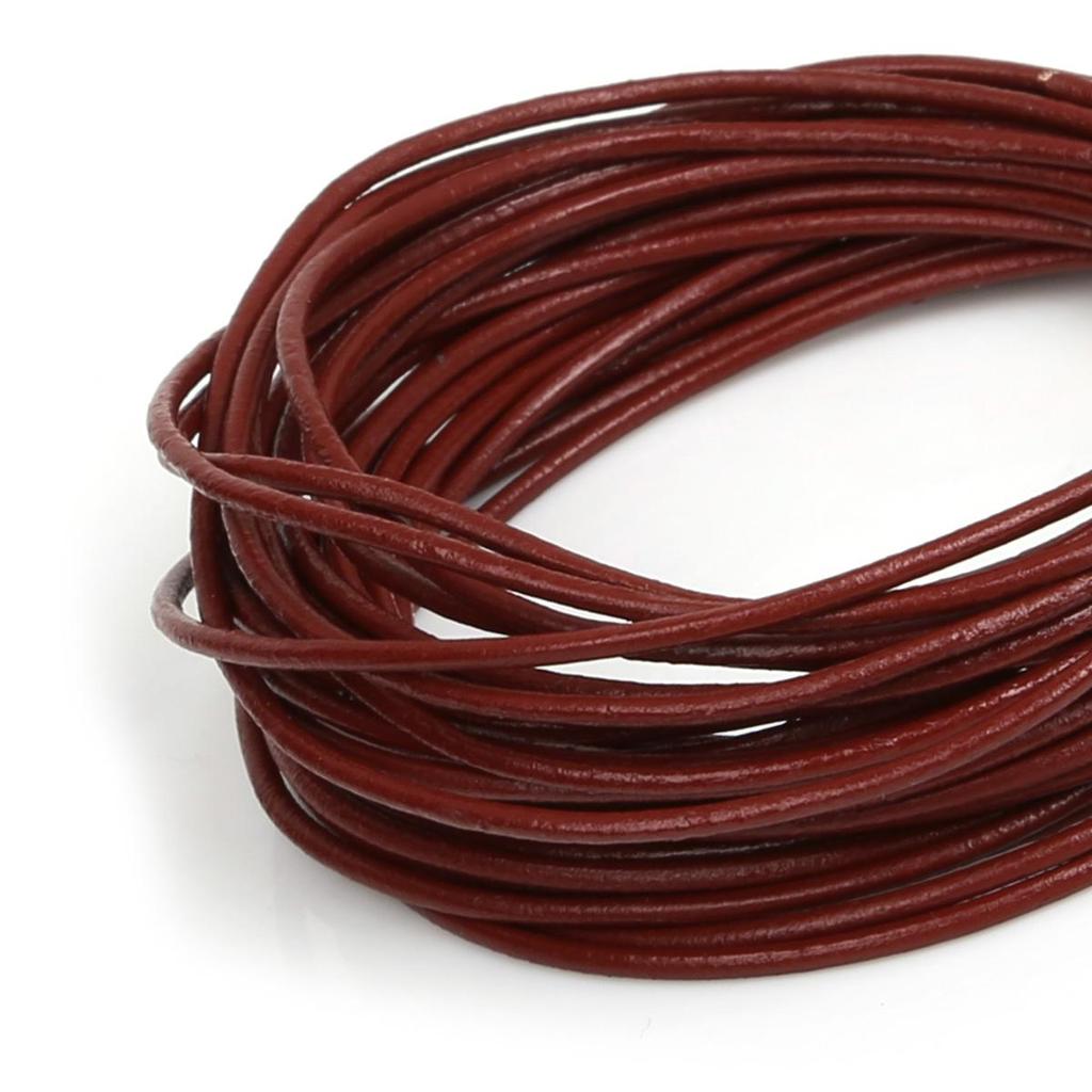 Натуральная круглая кожаная нить для изготовления браслетов, ювелирных изделий, DIY, шнур, шнур