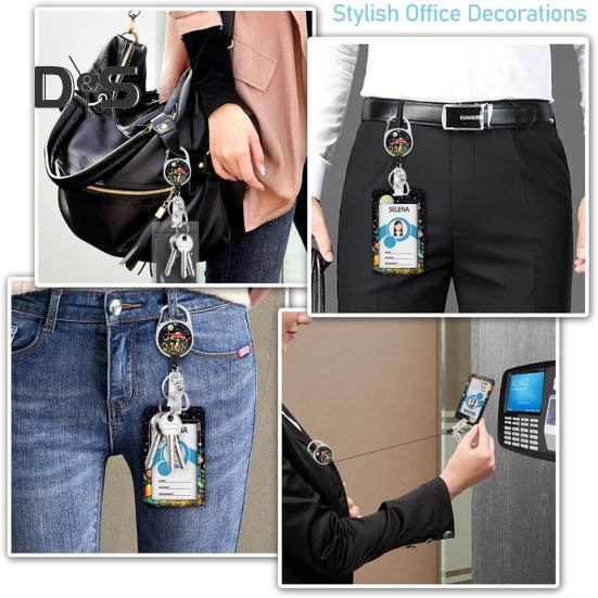 Держатель для удостоверения личности с ремешком для учителя, вертикальный брелок для бейджа и брелок для медсестры, учителя, сотрудника службы безопасности